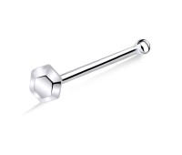 Hexagonal Silver Bone Nose Stud NSKD-733